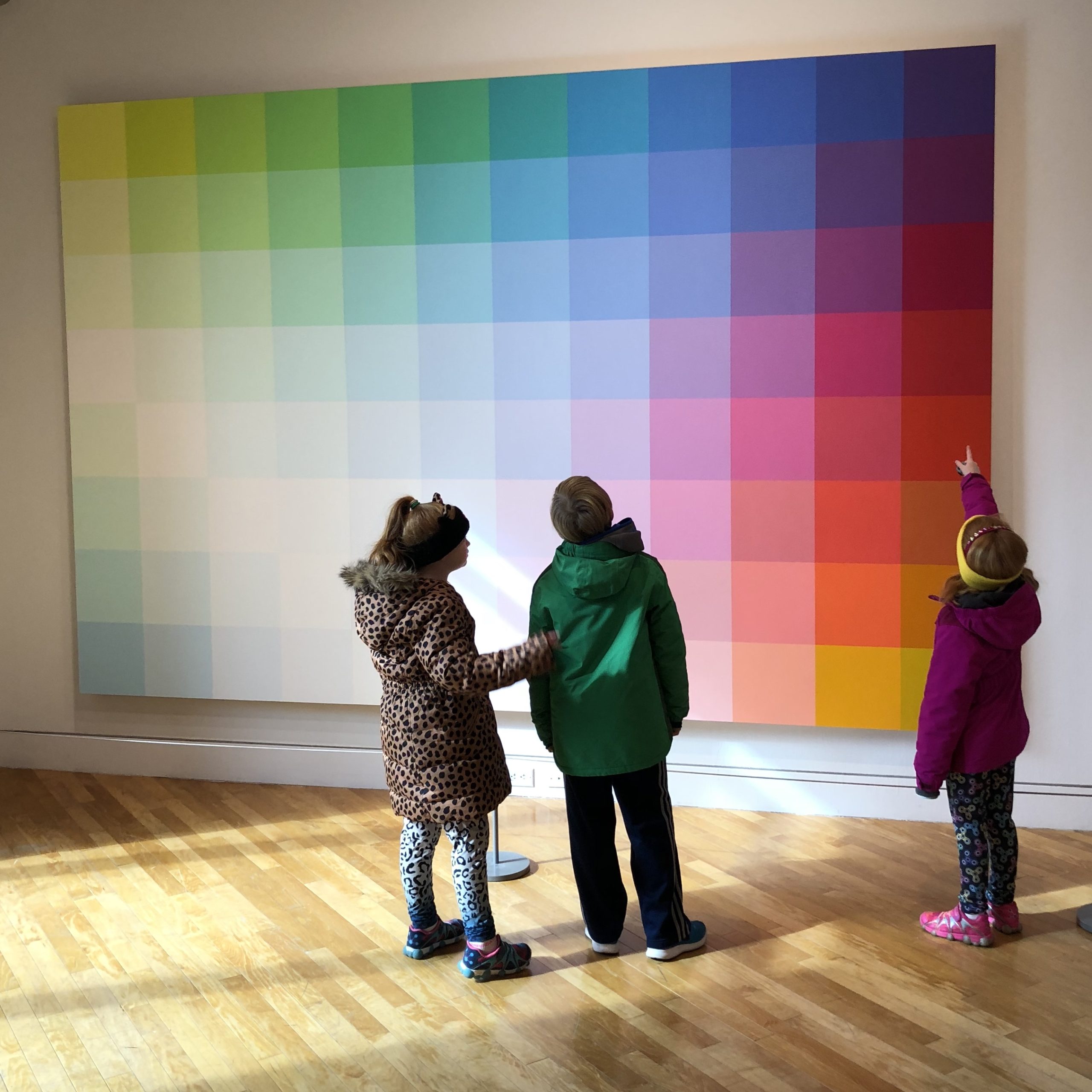 Kids looking at color Kids looking at color