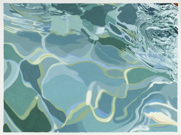 Swimming_Pool_Water_Hand_2015_Gouache_on_Paper_9.5×12.5inches_Photo_John_Bentham Julia Jacquette: Unrequited and Acts of Play