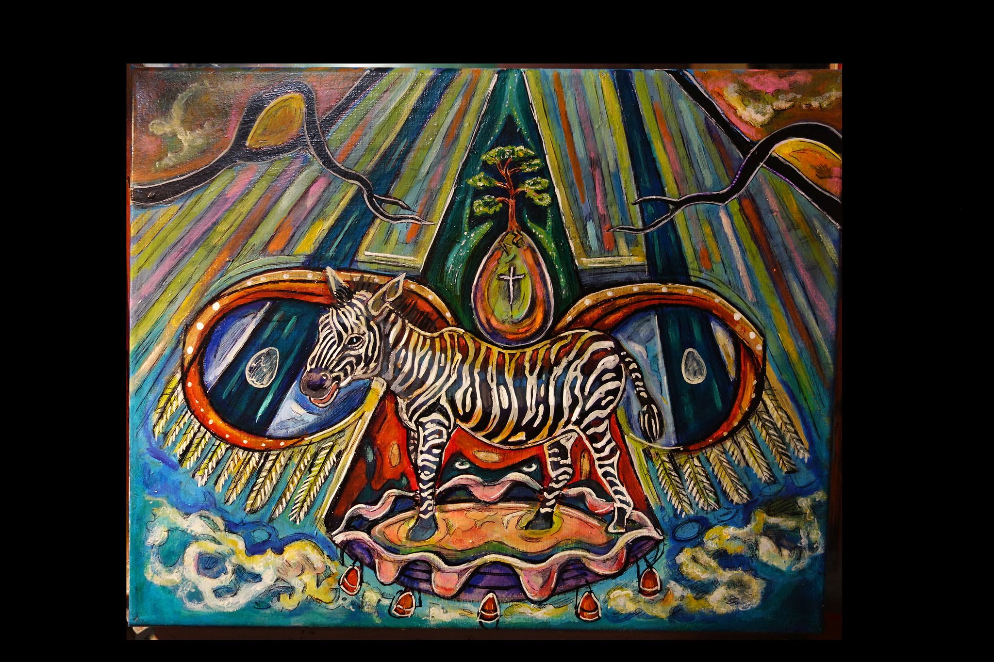 Goddess of the Jungle and the Zebra by Kevin Blythe Sampson