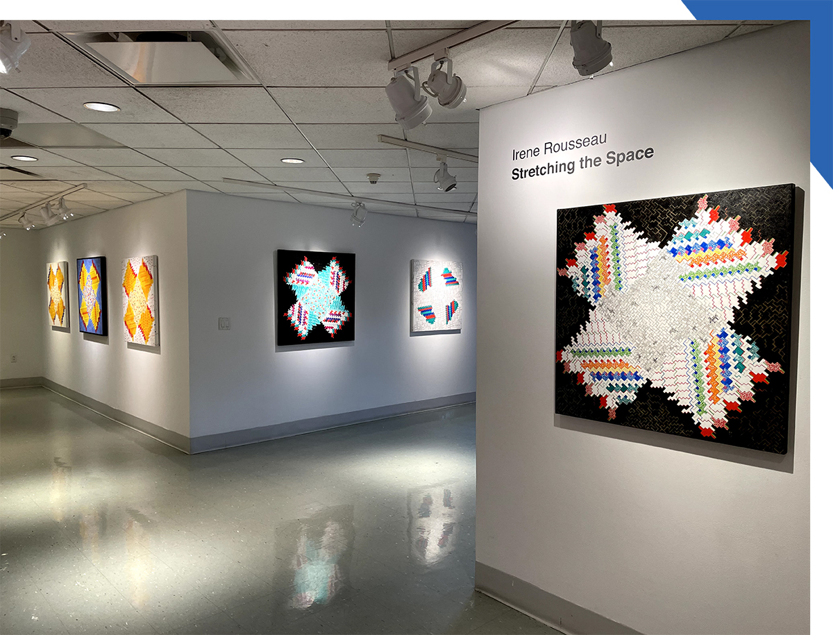 artwork on display on the Art Center wall.