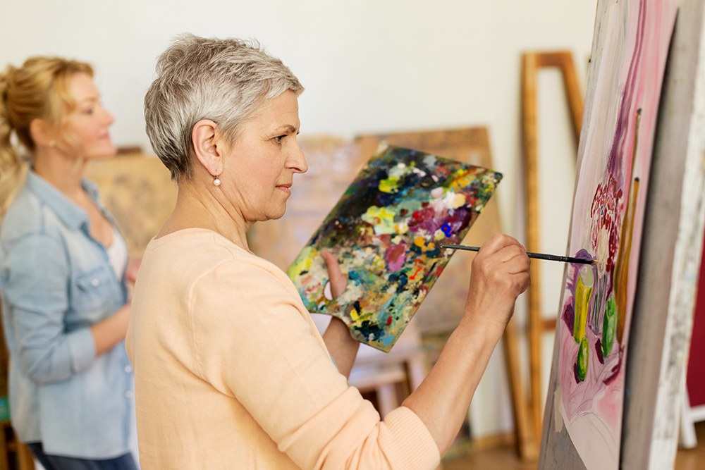 A Painting Class in a studio