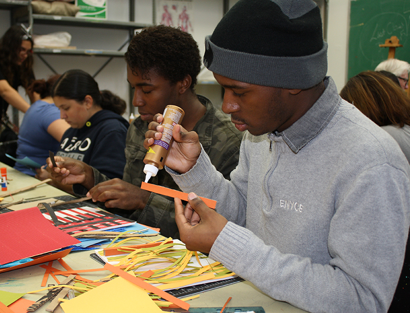Kids at summer art camp.