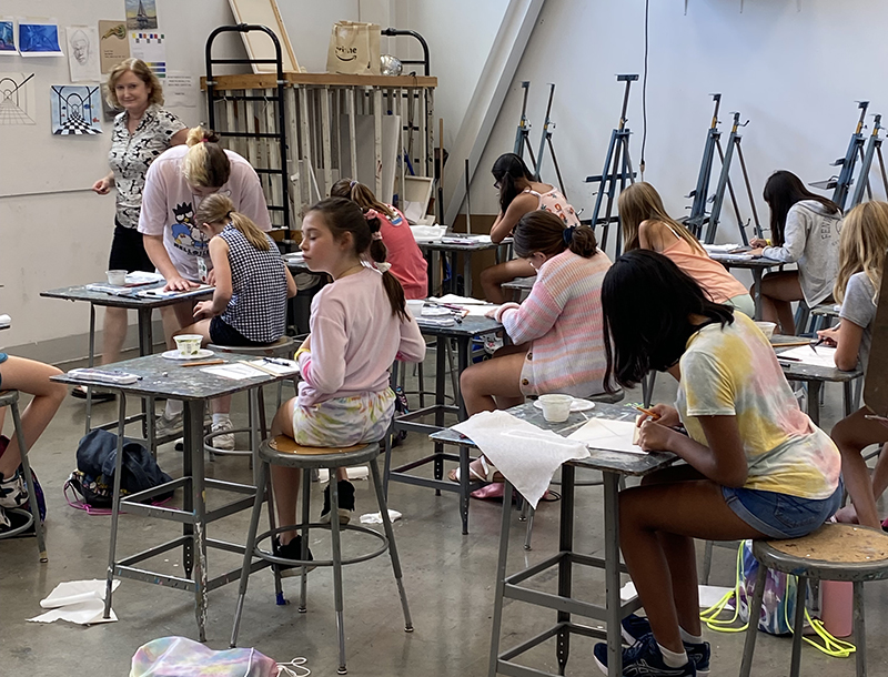 Kids at Summer Art Camp
