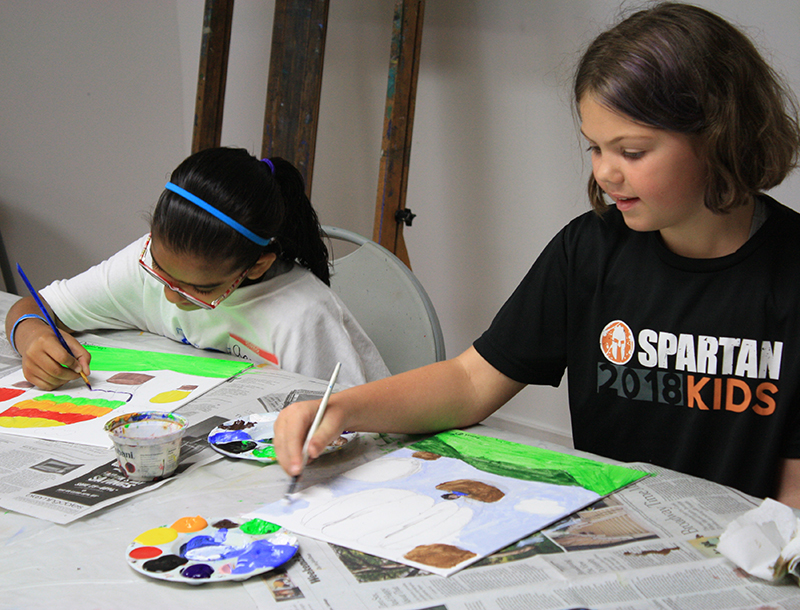 Kids at Summer Art Camp.