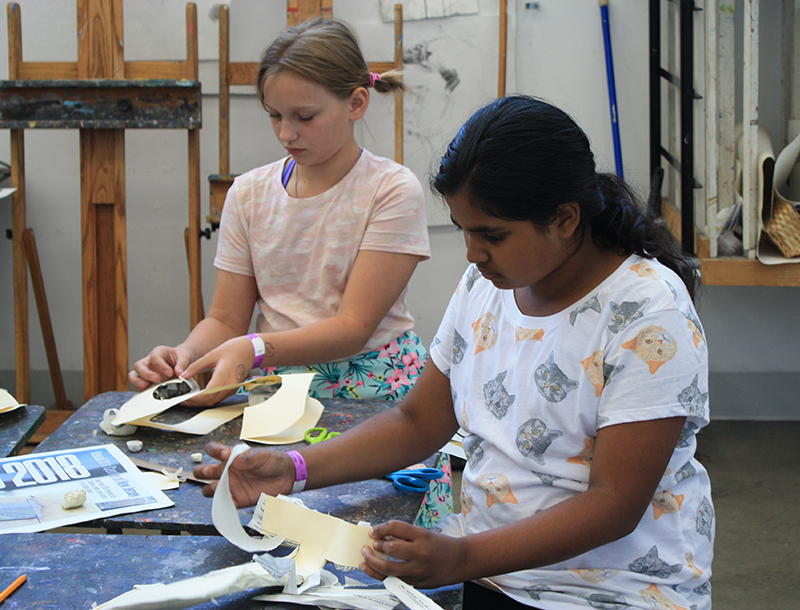 Kids at Summer Art Camp.