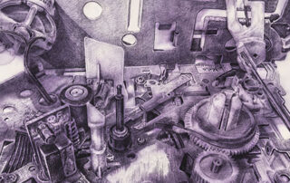 Jairo Alfonso, Sylvania VI (detail), 2019, watercolor pencil on paper, 27.5 x 39.5 inches, courtesy of the artist.