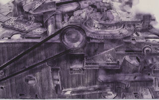Jairo Alfonso, Sylvania IV, (detail) 2019, watercolor pencil on paper, 27.5 x 39.5 inches, courtesy of the artist.