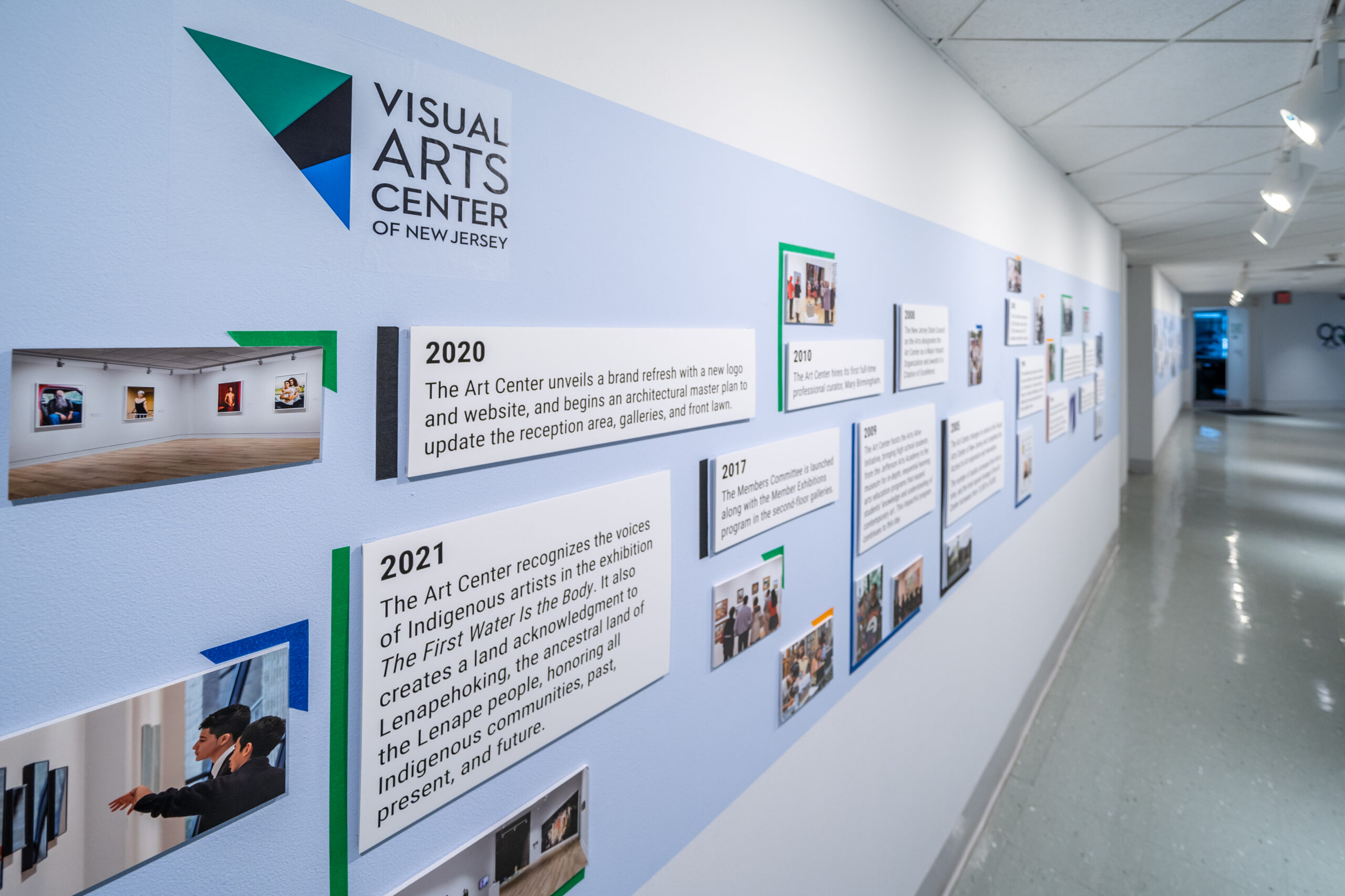 90th Anniversary Timeline installation photo