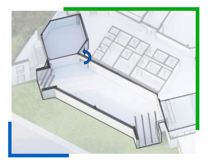 Depicts the cap door relocation.