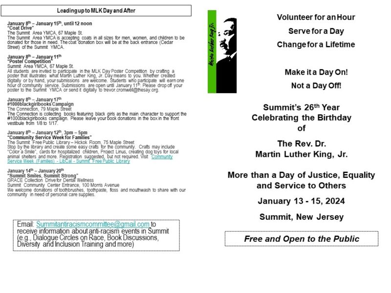 Summit MLK Day Schedule Page 1