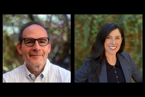 Headshots of Brett Oberman and Liz Rubinstein.